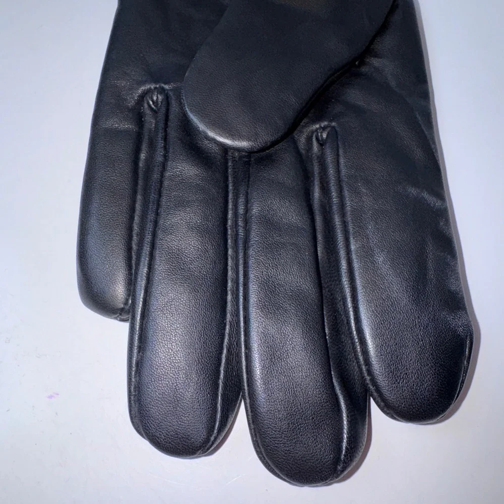 Leather Gloves Women M Black Thinsulate Insulated Winter Warm Classic 40 Gram